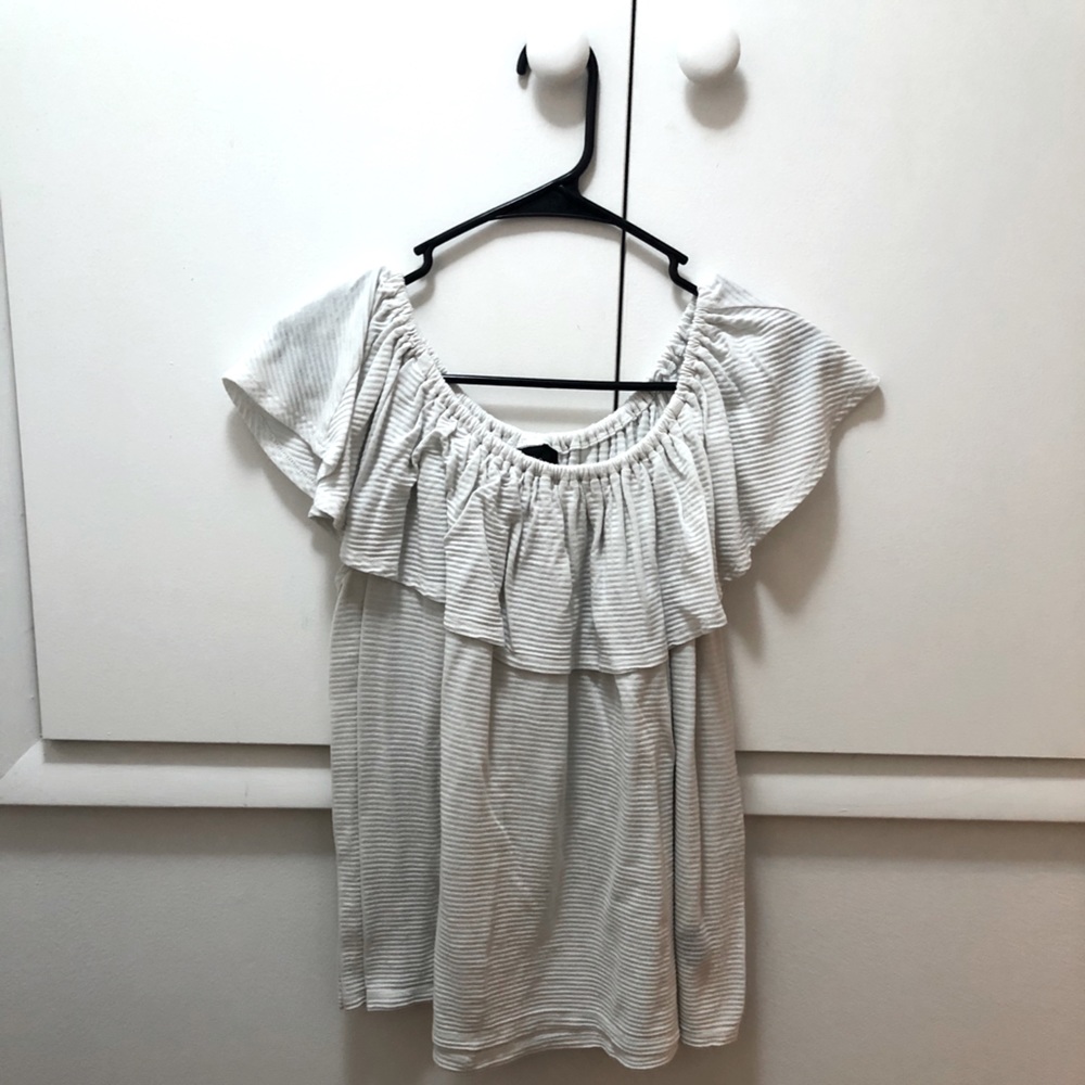 White off the shoulder shirt